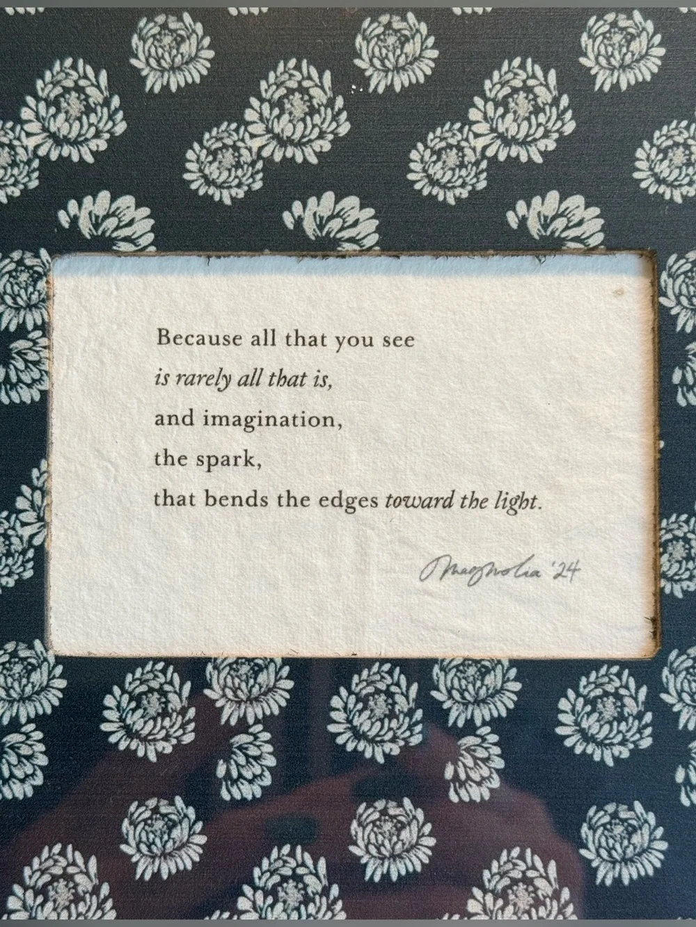 Magnolia Home “All That Is Framed” Gold Picture Frame with Poem | 7¾” x 9¾”